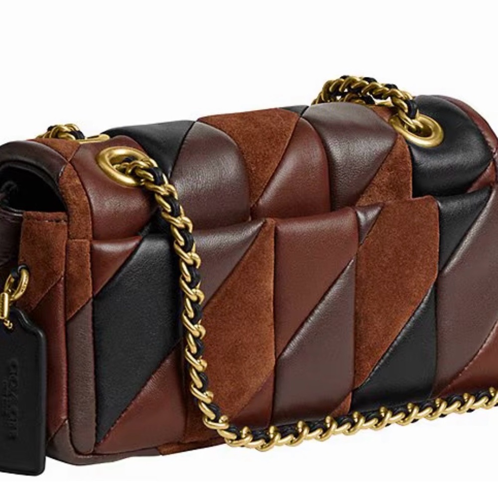 Coach Quilted Patchwork Leather & Suede Shoulder Bag - Picture 5 of 9